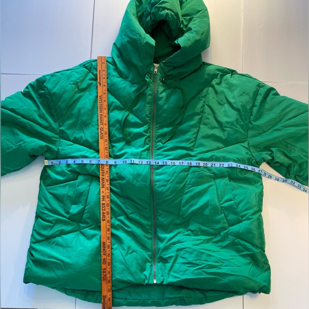 Free People Trapeze Haley Puffer Jacket Green Medium NWT - Picture 8 of 16